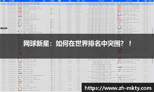 网球新星：如何在世界排名中突围？ !